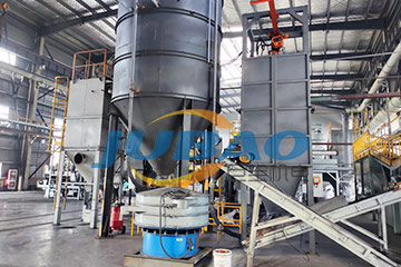 锂电池行业吨包投料站和旋振筛现场